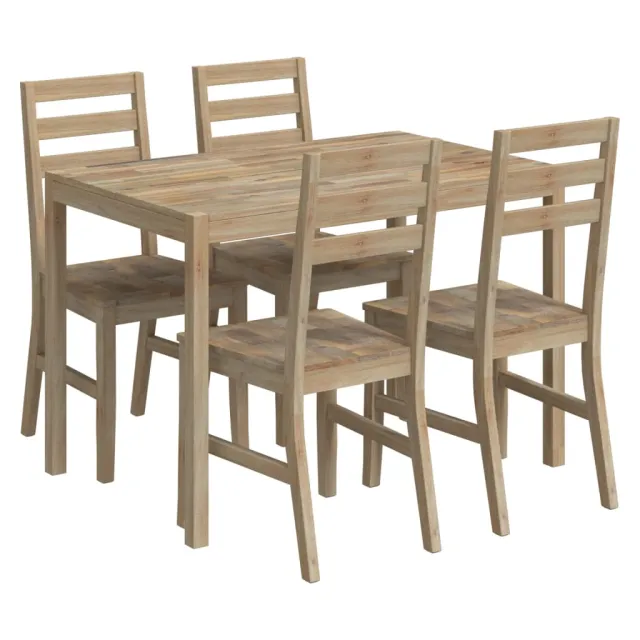 Ensemble de salle à manger 5 pcs Bois d'acacia solide
