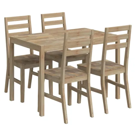 Ensemble de salle à manger 5 pcs Bois d'acacia solide