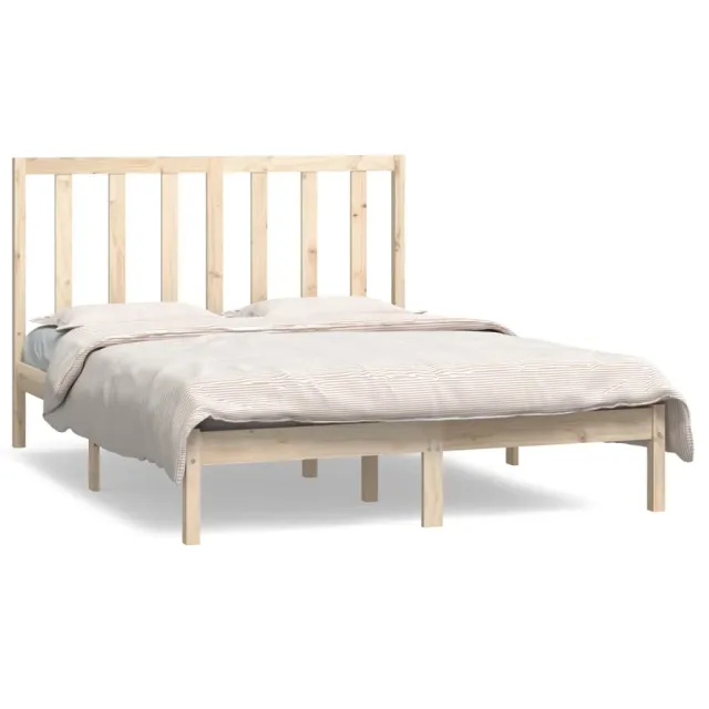 Cadre de lit sans matelas 135x190 cm bois de pin massif
