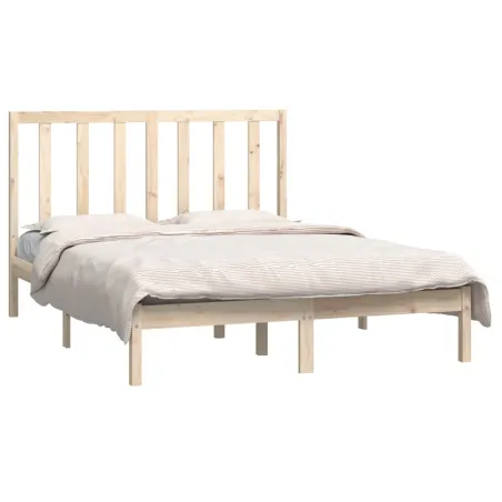Cadre de lit sans matelas 135x190 cm bois de pin massif