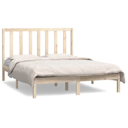 Cadre de lit sans matelas 140x190 cm bois de pin massif 2