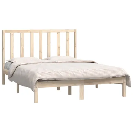 Cadre de lit sans matelas 140x190 cm bois de pin massif