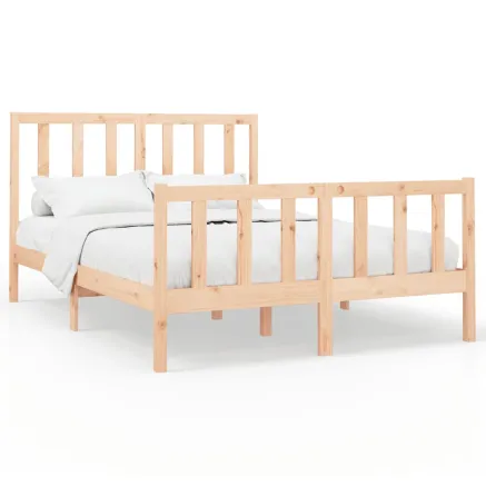 Cadre de lit sans matelas 140x190 cm bois de pin massif 2