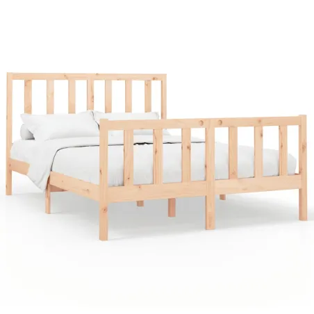 Cadre de lit sans matelas 140x190 cm bois de pin massif