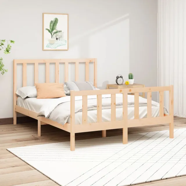 Cadre de lit sans matelas 160x200 cm bois massif de pin