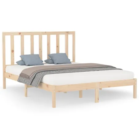 Cadre de lit sans matelas 160x200 cm bois massif