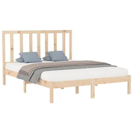 Cadre de lit sans matelas 160x200 cm bois massif