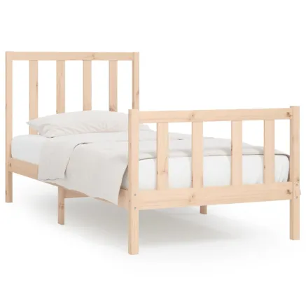 Cadre de lit sans matelas 90x200 cm bois massif 2