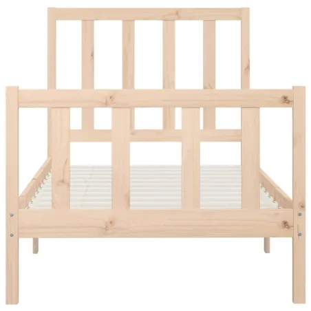 Cadre de lit sans matelas 90x200 cm bois massif
