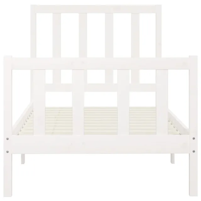 Cadre de lit sans matelas blanc 100x200 cm bois massif
