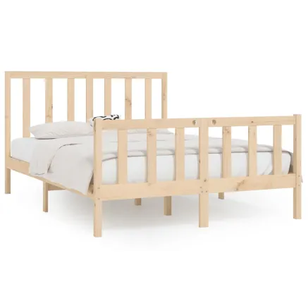 Cadre de lit sans matelas 120x200 cm bois massif 2