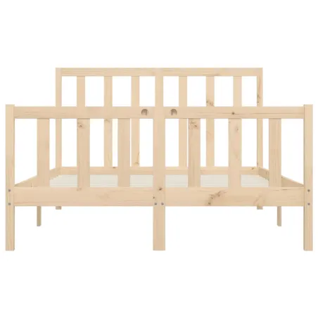 Cadre de lit sans matelas 140x200 cm bois massif