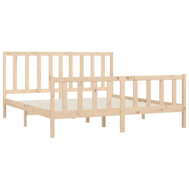 Cadre de lit sans matelas 200x200 cm bois massif