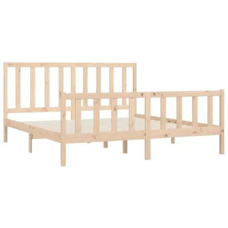 Cadre de lit sans matelas 200x200 cm bois massif