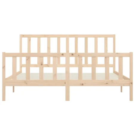 Cadre de lit sans matelas 200x200 cm bois massif
