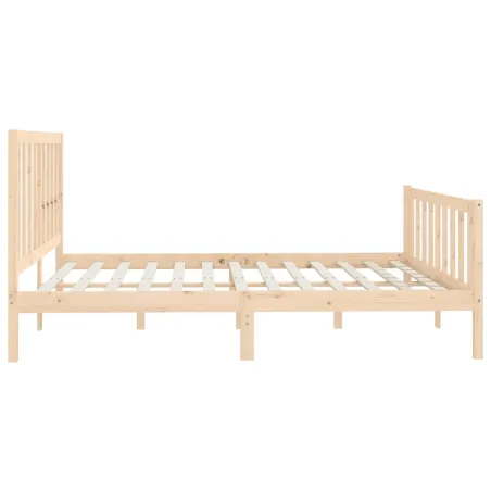 Cadre de lit sans matelas 200x200 cm bois massif