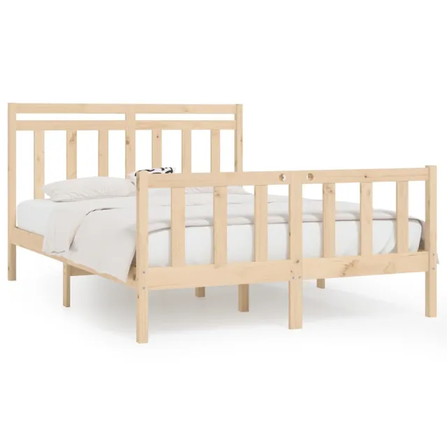 Cadre de lit sans matelas bois de pin massif 120x200 cm