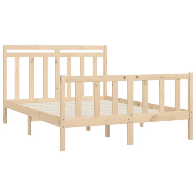 Cadre de lit sans matelas bois de pin massif 120x200 cm