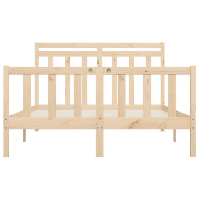 Cadre de lit sans matelas bois de pin massif 120x200 cm