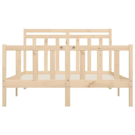 Cadre de lit sans matelas bois de pin massif 120x200 cm
