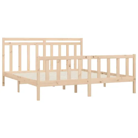 Cadre de lit sans matelas bois massif de pin 200x200 cm