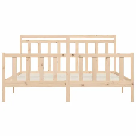 Cadre de lit sans matelas bois massif de pin 200x200 cm