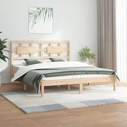 Cadre de lit sans matelas 150x200 cm bois de pin massif