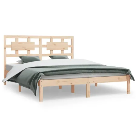 Cadre de lit sans matelas 150x200 cm bois de pin massif