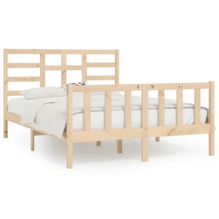 Cadre de lit sans matelas 140x200 cm bois massif de pin 2