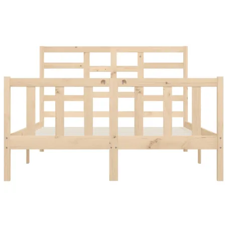 Cadre de lit sans matelas 140x200 cm bois massif de pin