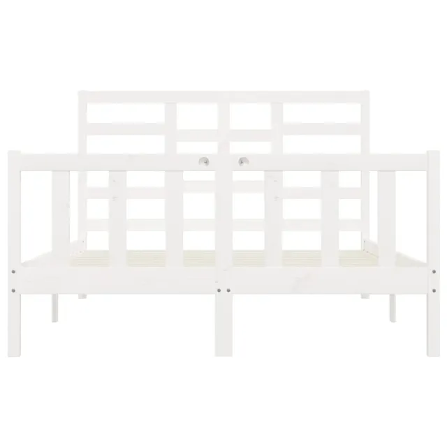 Cadre de lit sans matelas blanc 140x200 cm bois de pin massif