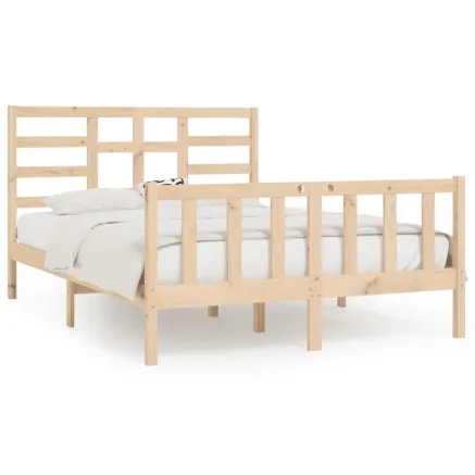 Cadre de lit sans matelas 150x200 cm bois massif 2