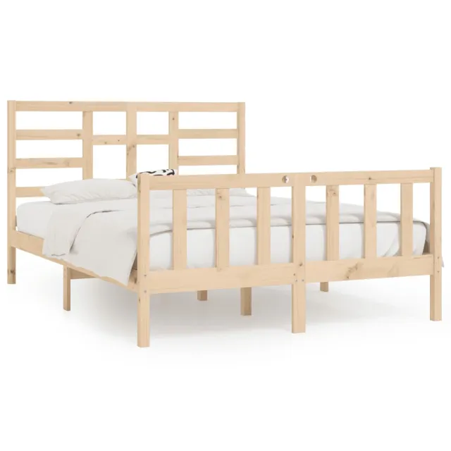 Cadre de lit sans matelas 150x200 cm bois massif