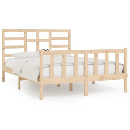 Cadre de lit sans matelas 150x200 cm bois massif