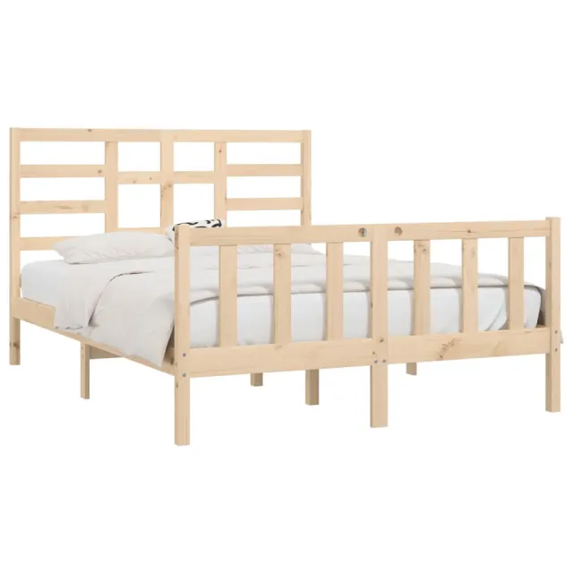 Cadre de lit sans matelas 150x200 cm bois massif