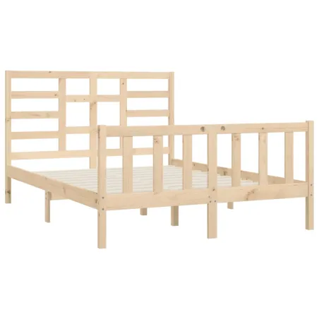 Cadre de lit sans matelas 160x200 cm bois massif de pin