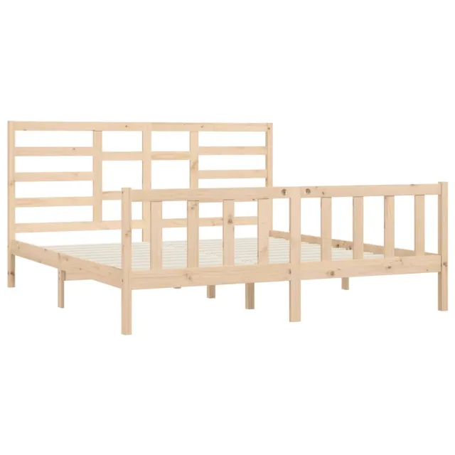 Cadre de lit sans matelas 200x200 cm bois massif de pin