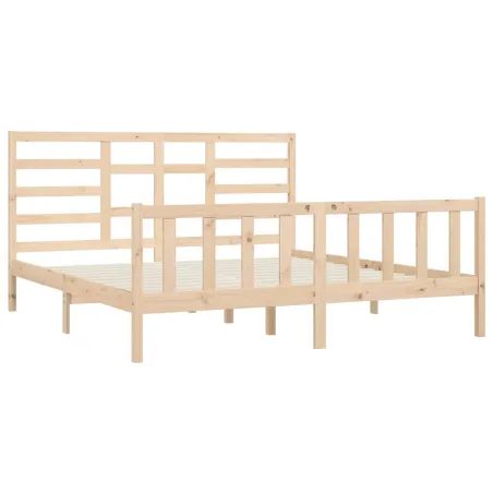 Cadre de lit sans matelas 200x200 cm bois massif de pin