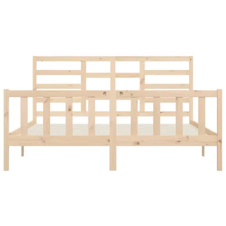 Cadre de lit sans matelas 200x200 cm bois massif de pin