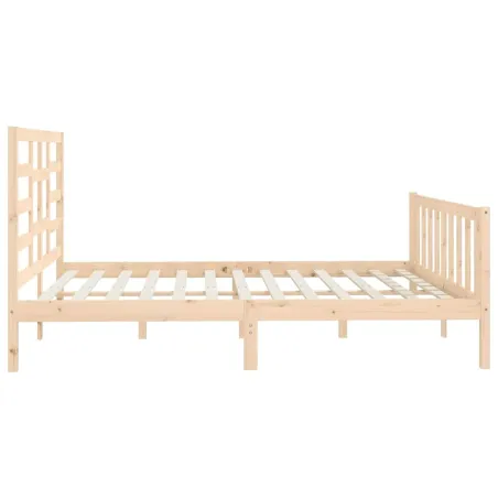 Cadre de lit sans matelas 200x200 cm bois massif de pin