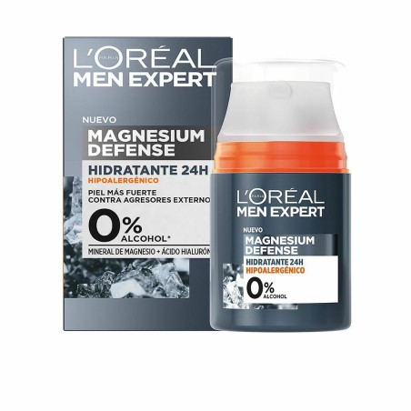 Hydraterende Gezichtscrème L'Oreal Make Up Men Expert Magnesium Defen