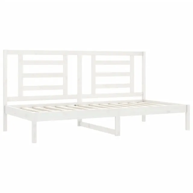 Lit de jour sans matelas blanc 90x200 cm bois de pin massif