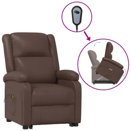 Fauteuil de massage Marron Similicuir 2
