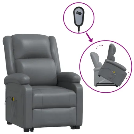 Fauteuil de massage Gris Similicuir 2