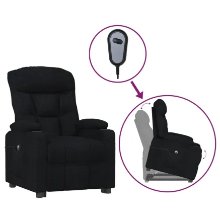 Fauteuil Noir Tissu 2