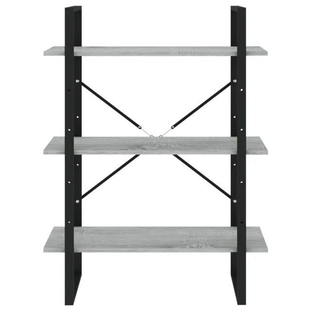 Bibliothèque 5 niveaux Sonoma gris 80x30x175 cm