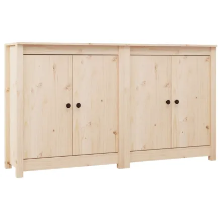 Buffets 2 pcs 70x35x80 cm bois massif de pin 2