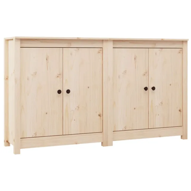 Buffets 2 pcs 70x35x80 cm bois massif de pin