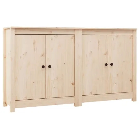 Buffets 2 pcs 70x35x80 cm bois massif de pin
