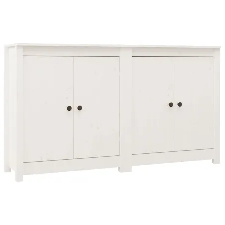 Buffets 2 pcs blanc 70x35x80 cm bois massif de pin